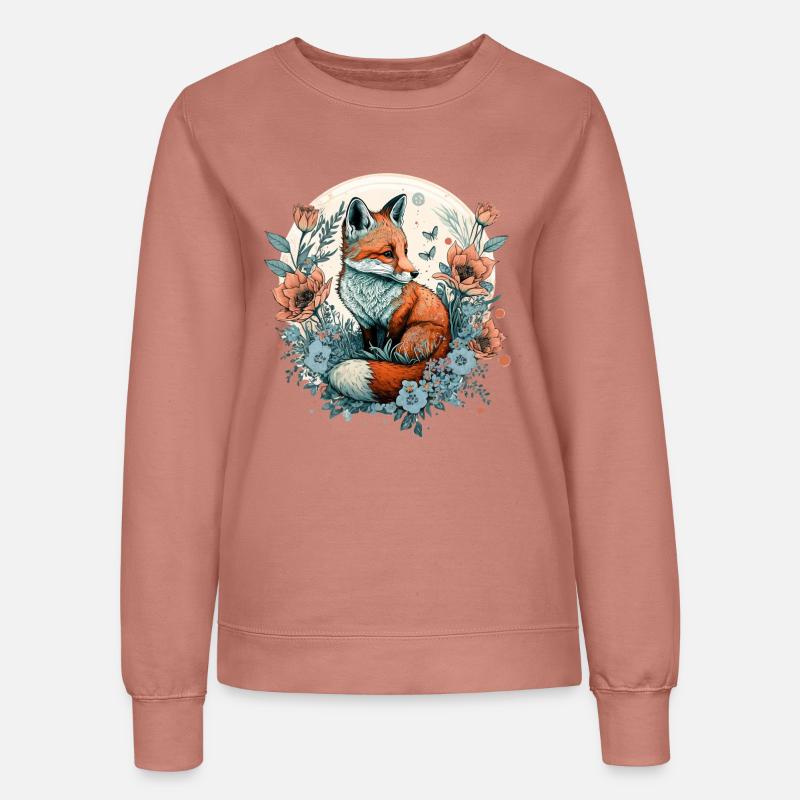 Fox - Women’s Sweatshirt - dusky rose