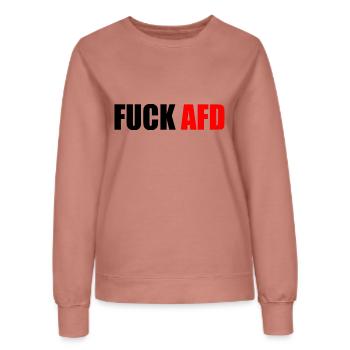 Fuck afd - Frauen Sweatshirt - Altrosa - Vorne - AI Model Female 172 dark (172cm)