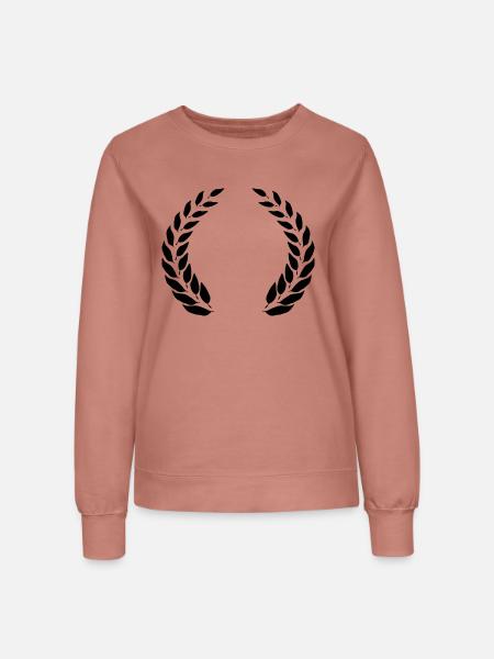 Lorbeerkranz Design - Frauen Sweatshirt - Altrosa