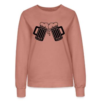 bier__f1 - Women’s Sweatshirt - dusky rose - Front - AI Model Female 172 dark (172cm)