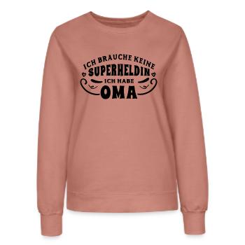 Oma Enkel Sprüche Ich habe meine Oma - Frauen Sweatshirt - Altrosa - Vorne - AI Model Female 172 dark (172cm)