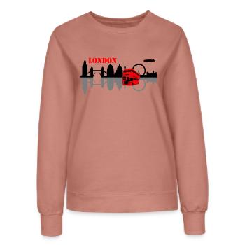 london skyline - Women’s Sweatshirt - dusky rose - Front - AI Model Female 172 dark (172cm)