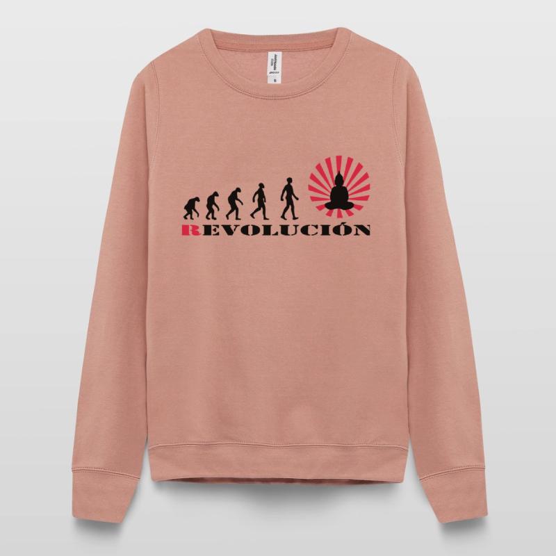 r-evolution, Evolution, darvin, revolution, Buddha Frauen Sweatshirt