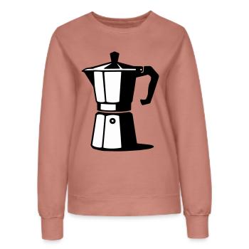 Espresso pot - Women’s Sweatshirt - dusky rose - Front - AI Model Female 172 dark (172cm)
