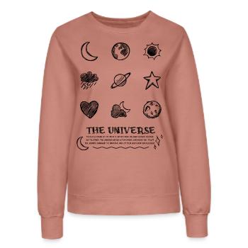 Universe Design - Frauen Sweatshirt - Altrosa - Vorne - AI Model Female 172 dark (172cm)