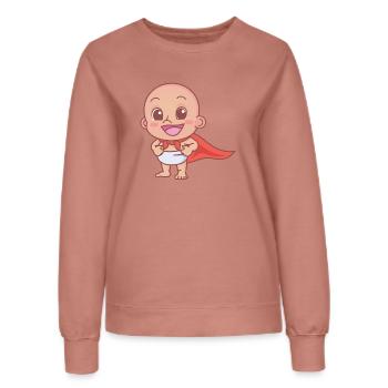 Baby Hero - Frauen Sweatshirt - Altrosa - Vorne - AI Model Female 172 dark (172cm)