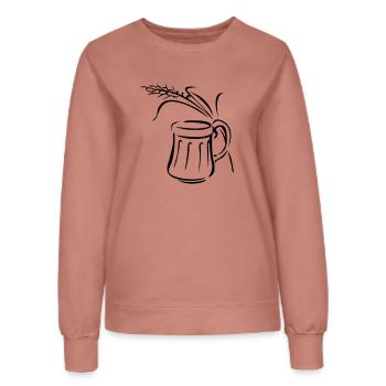 krug ...von wicki_de - Frauen Sweatshirt - Altrosa - Vorne - AI Model Female 172 dark (172cm)