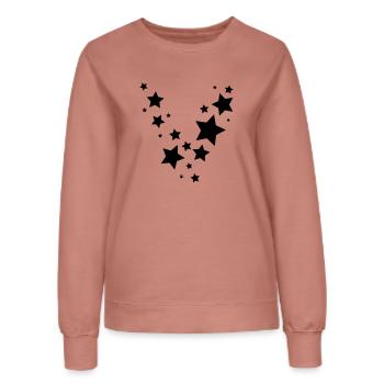 stars - Women’s Sweatshirt - dusky rose - Front - AI Model Female 172 dark (172cm)