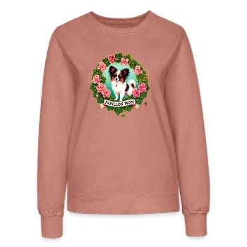 Papillon Mama - Frauen Sweatshirt - Altrosa - Vorne - AI Model Female 172 dark (172cm)