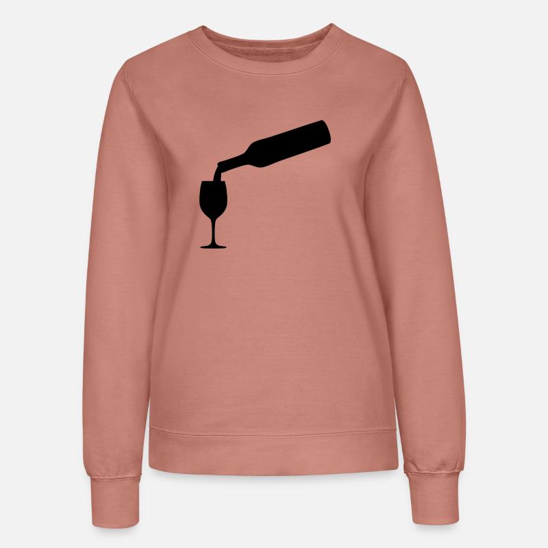 wine bottle - Women’s Sweatshirt - dusky rose