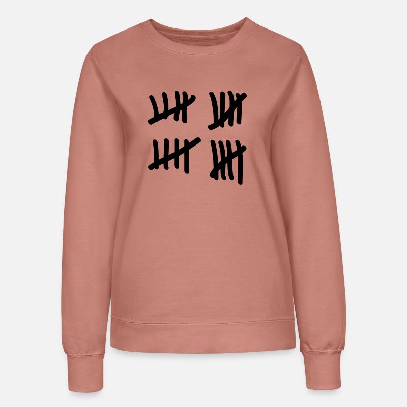 Zwanzig Strichliste - Frauen Sweatshirt - Altrosa