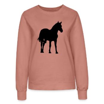 Pferd - Frauen Sweatshirt - Altrosa - Vorne - AI Model Female 172 dark (172cm)