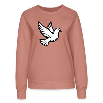 Friedenstaube Taube - Frauen Sweatshirt - Altrosa - Vorne - AI Model Female 172 dark (172cm)
