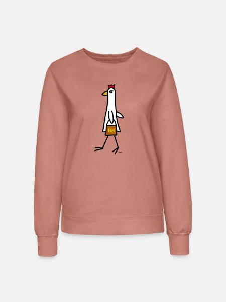 Hilla Huhn - Frauen Sweatshirt - Altrosa