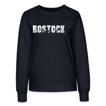 Rostock - Frauen Sweatshirt - Navy - Vorne - AI Model Female 172 light (172cm)
