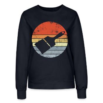 Maler Lackierer Pinsel - Frauen Sweatshirt - Navy - Vorne - AI Model Female 172 light (172cm)