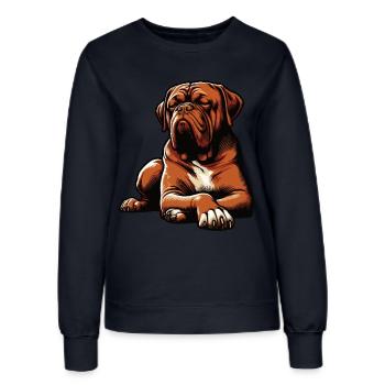 Mastiff de Bordeaux Propriétaire du Mastiff de Bordeaux - Sweat Femme - marine - Devant - AI Model Female 172 light (172cm)