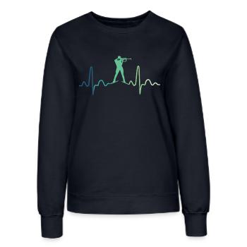 biathlon battement de coeur biathlete  - Sweat Femme - marine - Devant - AI Model Female 172 light (172cm)