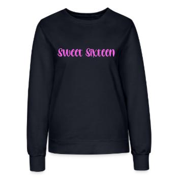 SWEET SIXTEEN - 16E ANNIVERSAIRE - CADEAUX D’ANNIVERSAIRE - Sweat Femme - marine - Devant - AI Model Female 172 light (172cm)