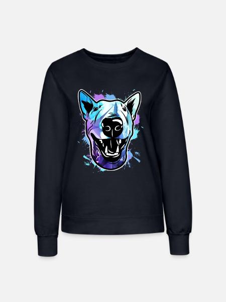 Bullterrier Hund - Frauen Sweatshirt - Navy