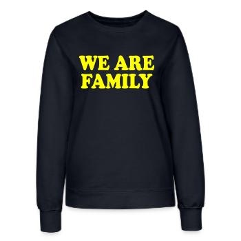 We are family - Frauen Sweatshirt - Navy - Vorne - AI Model Female 172 light (172cm)