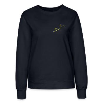 Dove Ribbon Blue Yellow Peace - Women’s Sweatshirt - french navy - Front - AI Model Female 172 light (172cm)