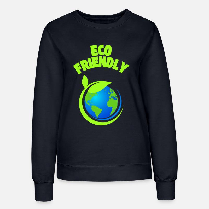 Eco Leaf Earth Graphic - Women’s Sweatshirt - french navy