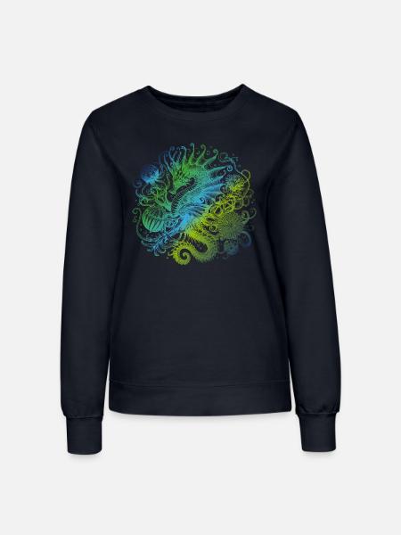 Seepferdchen - Frauen Sweatshirt - Navy
