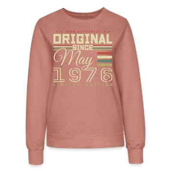 Gift Anniversaire Mai 1976, Gift May 1976 - Frauen Sweatshirt - Altrosa - Vorne - AI Model Female 172 dark (172cm)