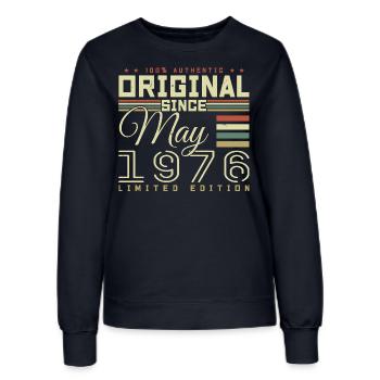 Gift Anniversaire Mai 1976, Gift May 1976 - Frauen Sweatshirt - Navy - Vorne - AI Model Female 172 light (172cm)
