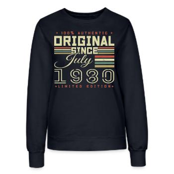 Juli 1980 Jubiläum Juli 1980 Juli 1980 - Frauen Sweatshirt - Navy - Vorne - AI Model Female 172 light (172cm)