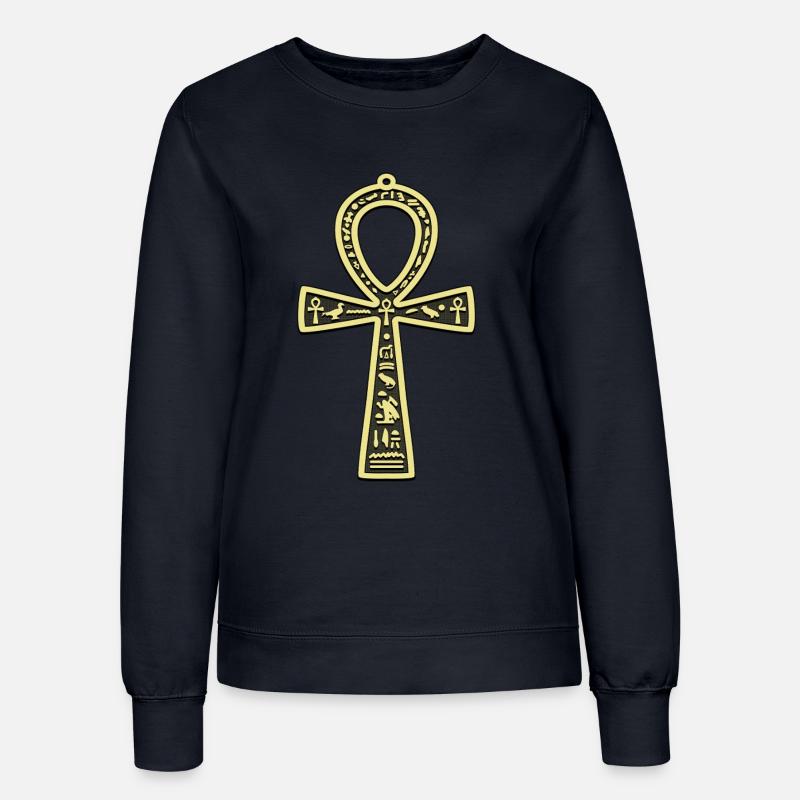 ANKH Egyptian Symbolism - Women’s Sweatshirt - french navy