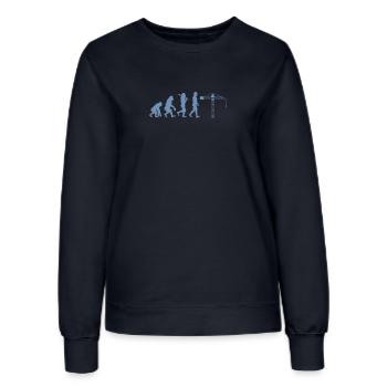Crane operator Evolution - Women’s Sweatshirt - french navy - Front - AI Model Female 172 light (172cm)