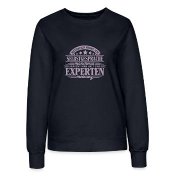 Natürlich führe ich Selbstgespräche - - Frauen Sweatshirt - Navy - Vorne - AI Model Female 172 light (172cm)