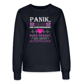 Altenpfleger Geschenk Altenpflege Pflegefachkraft - Frauen Sweatshirt - Navy - Vorne - AI Model Female 172 light (172cm)