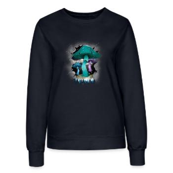 Champignons mystiques Champignon Habitants de la forêt Nature - Sweat Femme - marine - Devant - AI Model Female 172 light (172cm)