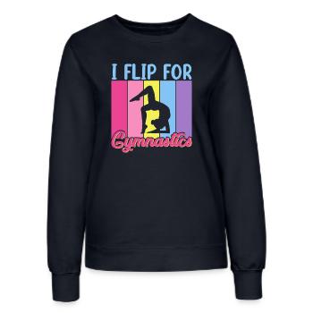 Gymnastik Training Fitness Gym - Frauen Sweatshirt - Navy - Vorne - AI Model Female 172 light (172cm)