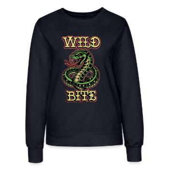 Wild Bite - Women’s Sweatshirt - french navy - Front - AI Model Female 172 light (172cm)