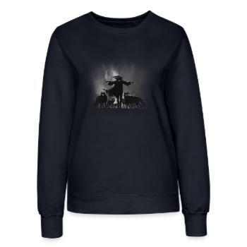 Wölfe - Frauen Sweatshirt - Navy - Vorne - AI Model Female 172 light (172cm)