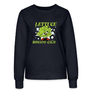 Salat Romaine Calm – Lustiger Salat - Frauen Sweatshirt - Navy - Vorne - AI Model Female 172 light (172cm)