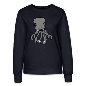 Oktopus Kraken Tintenfisch Kopffüßer Riesenkalmar - Frauen Sweatshirt - Navy - Vorne - AI Model Female 172 light (172cm)