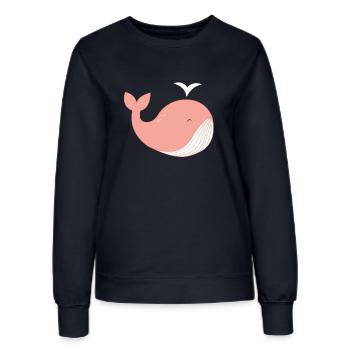 Whale nicht! - Frauen Sweatshirt - Navy - Vorne - AI Model Female 172 light (172cm)