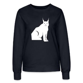 luchs - Frauen Sweatshirt - Navy - Vorne - AI Model Female 172 light (172cm)