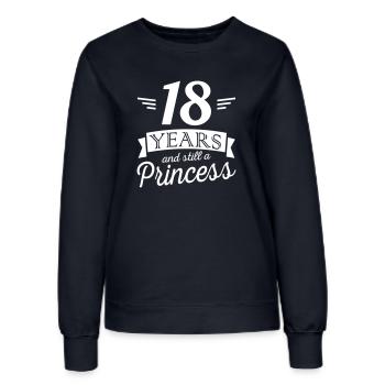 18 years and still a princess - Frauen Sweatshirt - Navy - Vorne - AI Model Female 172 light (172cm)