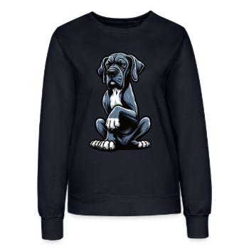 Grand Dogue Propriétaire de Dogue Grand Dane Fan de Grand Dogue - Sweat Femme - marine - Devant - AI Model Female 172 light (172cm)