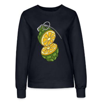 Tarnung einer Orange - Frauen Sweatshirt - Navy - Vorne - AI Model Female 172 light (172cm)