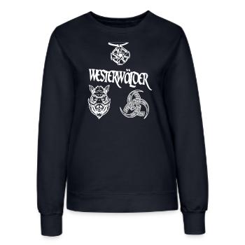 Westerwälder - Frauen Sweatshirt - Navy - Vorne - AI Model Female 172 light (172cm)