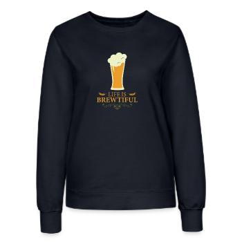 BREWTIFUL BEER - Women’s Sweatshirt - french navy - Front - AI Model Female 172 light (172cm)