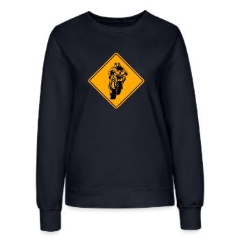 Superbike Road Sign - Frauen Sweatshirt - Navy - Vorne - AI Model Female 172 light (172cm)