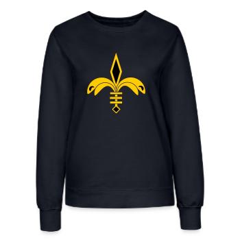 Lys français - Sweat Femme - marine - Devant - AI Model Female 172 light (172cm)